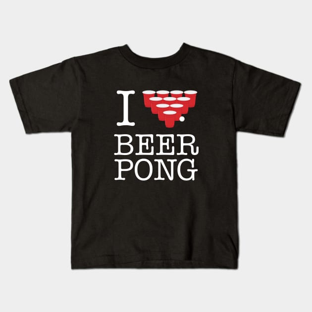 I Heart Beer Pong Kids T-Shirt by Woah_Jonny